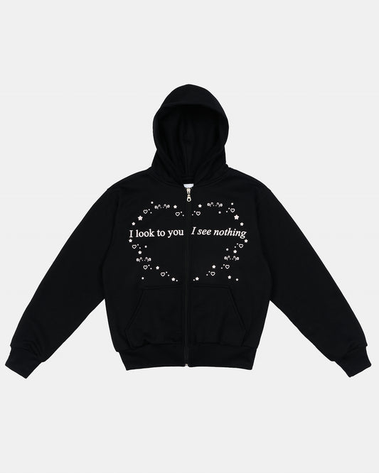 Mazzy Zip Hoodie Black
