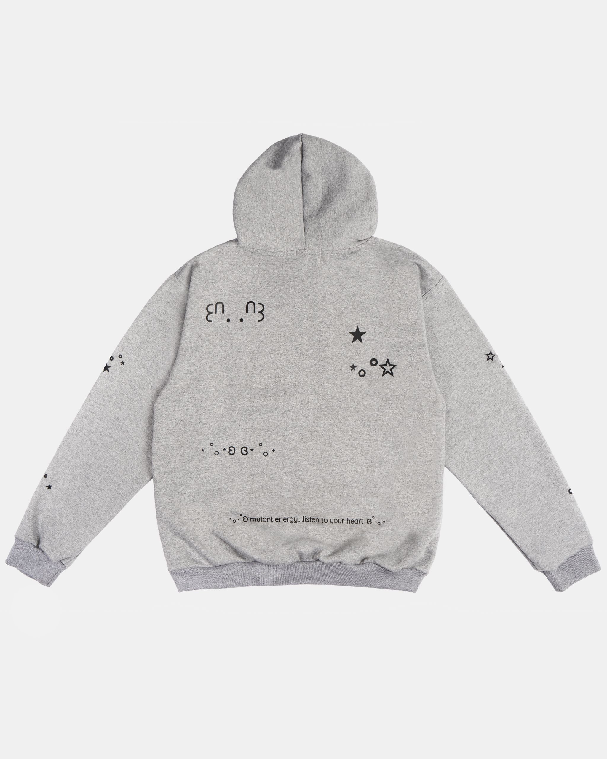 Kaomoji Hoodie Gris – Mutant Energy